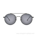 Wholesale Korea Brand Fashion Double Bridge Color Lens Metal Frame Sunglasses For Men And Women